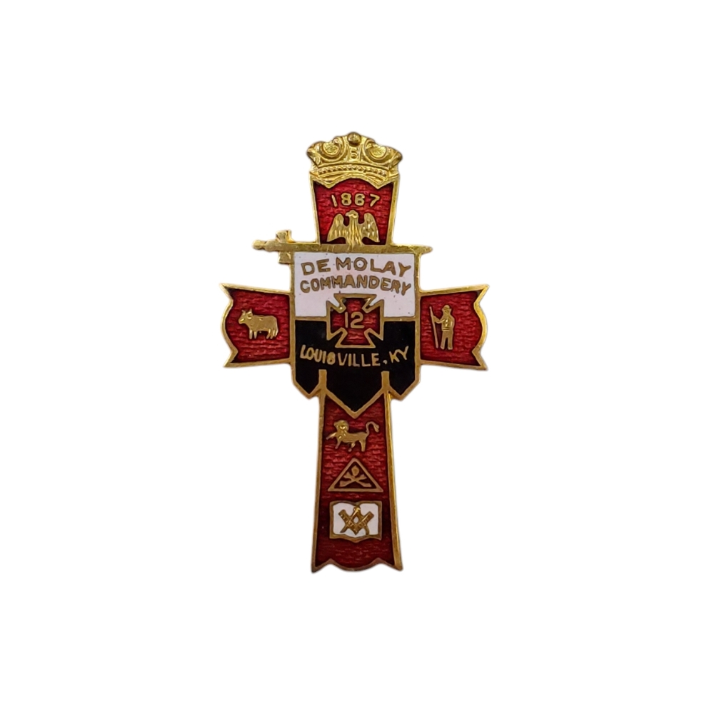 Kentucky fire fighter and free mason cross pin